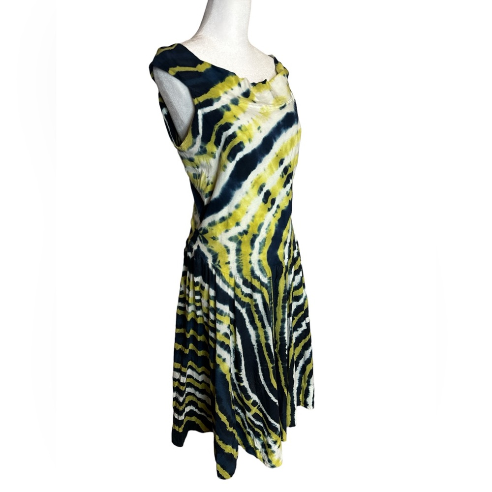 Luna Luz, Tank Dress Tie Dye, Fitted Cotton /Lycra Bodice, Cotton Sheeting Skirt View 3